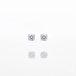 Moissanite Stud Earrings with Screw-Back (.925 Sterling Silver, 3mm Stones)